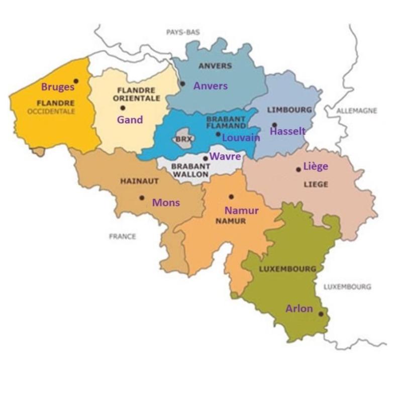 Villes et Communes de Belgique